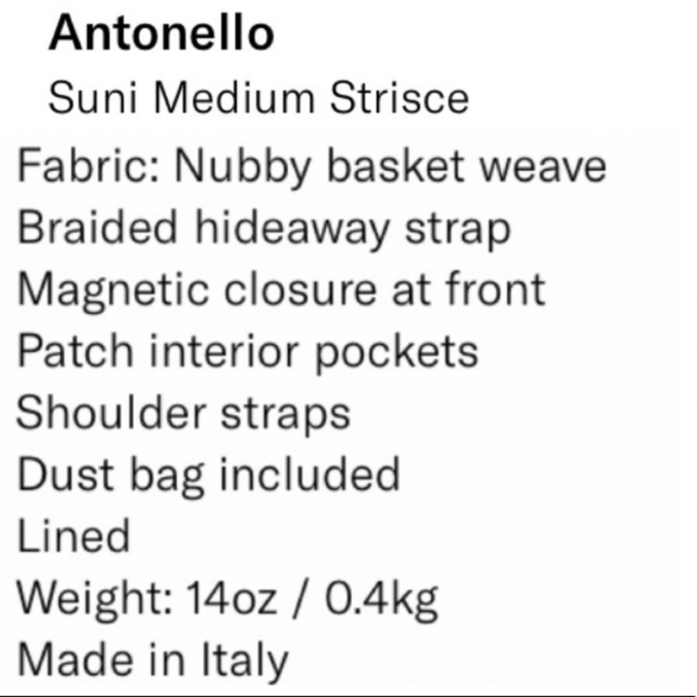 Suni Strisce Bag Antonello Tedde - Picture 4 of 16